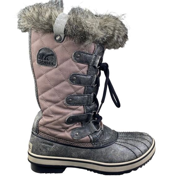 Sorel Women's Tofino Grey Distressed Winter Boots Size US 6 - Picture 1 of 11